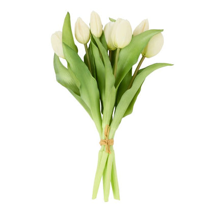 Tulip Bunch Rogue  White 20x20x30cm