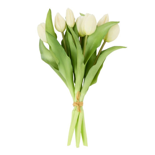 Tulip Bunch Rogue  White 20x20x30cm