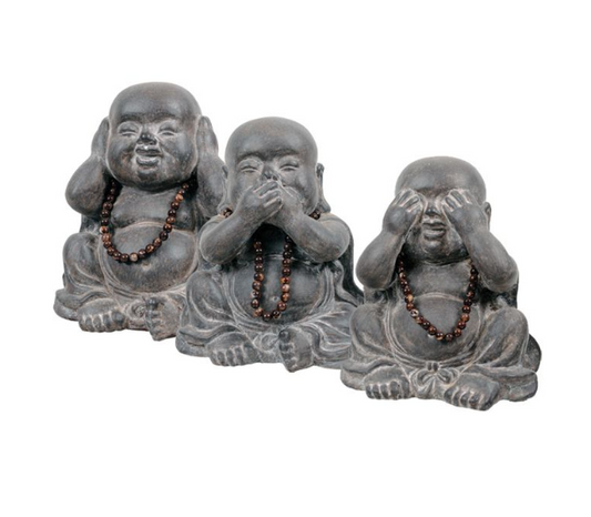 AMALFI BABY BUDDHA SCULPTURE S/3